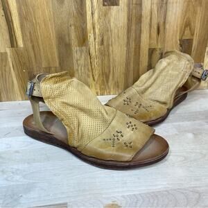 Miz Mooz Fido Leather Embroidered Studded Sandal 9.5/ 41